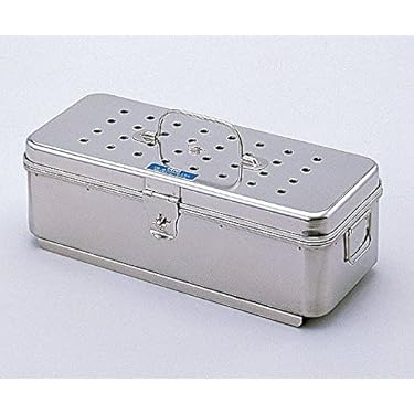 角型滅菌カスト(フタ・底開閉式) ステンレス製 5個まとめて 0-4597-02 角型滅菌カスト(フタ・底開閉式) 300×120×75mm KK-2 【AXEL